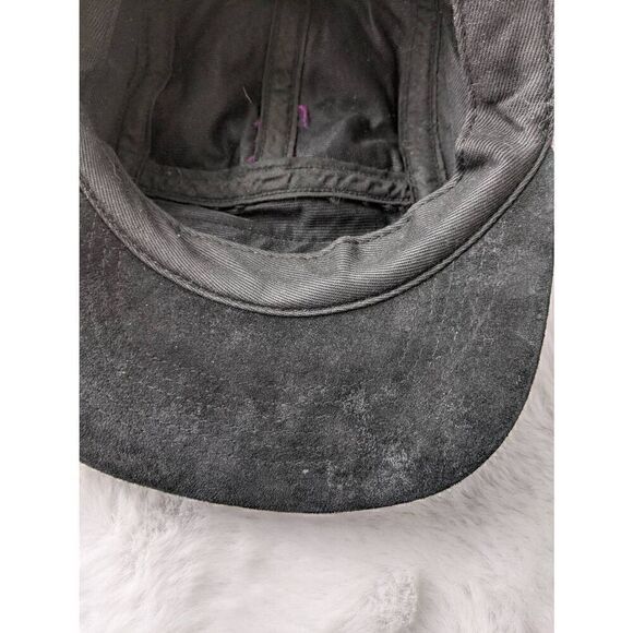 Supreme Harris Tweed 5 Panel Hat Purple Black Black Men's Logo Cap Vintage Made - Picture 7 of 7